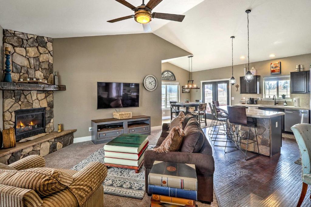 Columbia Falls House | Rustic Glacier Gem with Patio, Fire Pit and Mtn Views!