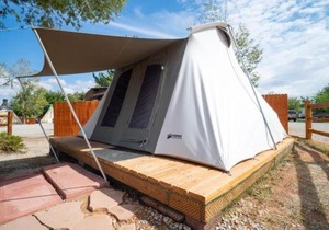FunStays Glamping Setup Tent in RV Park #1 OK-T1