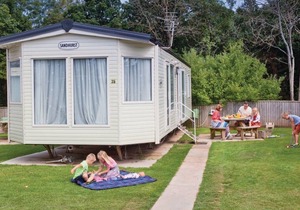 Ultra modern caravan with one master double with en suite W.