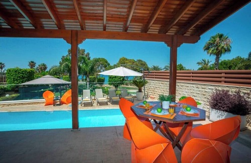 Protaras Villa | A Beachfront Villa with private Heated Pool (Additional charges apply)