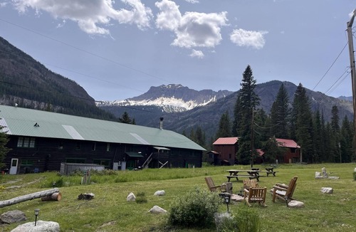 Silver Gate Cabin | Comfy cabin is situated on the Silver Gate property which overlooks 10,000ft tall mountain peaks surrounding the town.