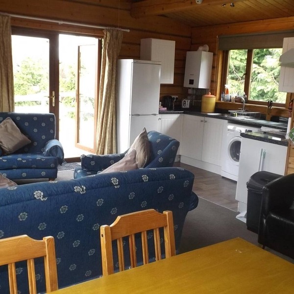 Hand built log cabin at Avonvale Holiday Lodges