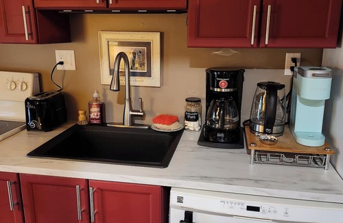 Cardinal Apartment | Rustic Studio Apartment in Cardinal, ON WiFi, AC, firetable & seasonal hot tub!